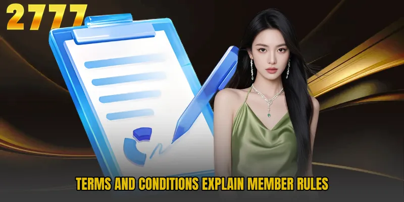 Terms And Conditions explain member rules